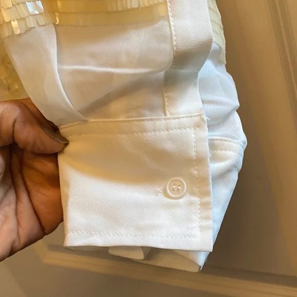 ASOS Yellow Striped Blouse - Picture 6 of 8